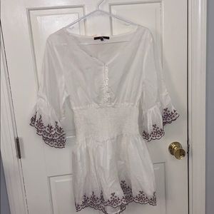 White button down romper